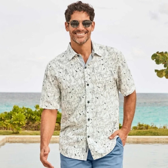 Tommy Bahama‎ Mojito Bay Sippin' Soiree Short-Sleeve Shirt- Large - Picture 1 of 5